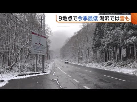 突然やってきた冬…新潟・湯沢町では“雪”！冷え込み強まるなか急ピッチで“タイヤ交換”も (23/11/13 18:31)