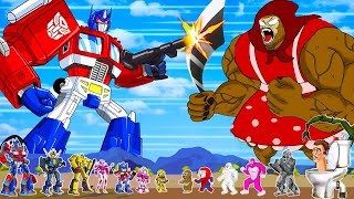 TRANSFORMERS ANIMATED KINH KONG 2D: Replication Kong | Mom ARCEE, Bumblebee, Optimus, Skibidi Mine