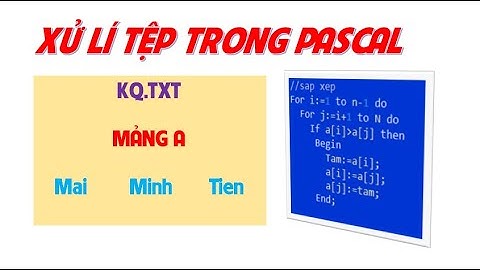 Ghi vào tệp, xuất ra màn hình trong Pascal. Giải đáp thắc mắc của bạn xem