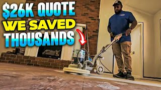 They were qouted $26k to Replace the floors but we SAVED the floors for a fraction of the cost
