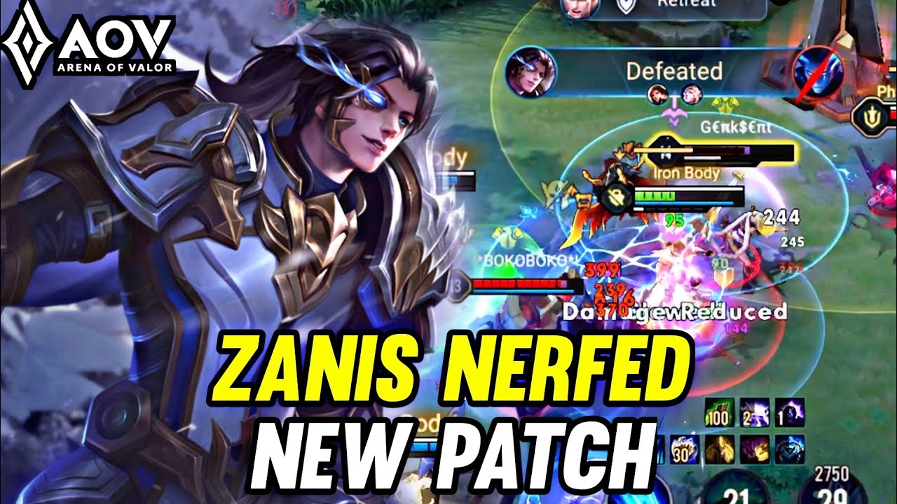 AOV : ZANIS NERFED NEW PATCH - ARENA OF VALOR LIÊNQUÂNMOBILE ROV