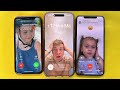 Three incoming Call from Dad and Daughter iPhone 17pm, iPhone xs, iPhone 11