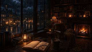 📚 Rainy Library | Soft Rain Sounds | Study, Sleep & Relax | 3 Hours screenshot 4