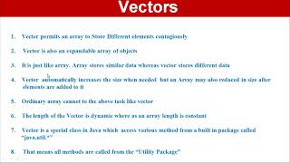 Vectors in Java
