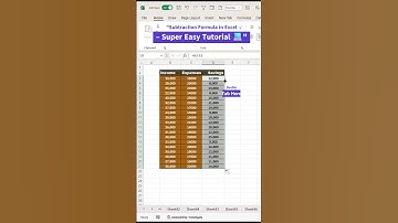 ✅Subtraction Formula in Excel #spreadsheet #shorts #excel #computer #exceltips #viral #tutorial