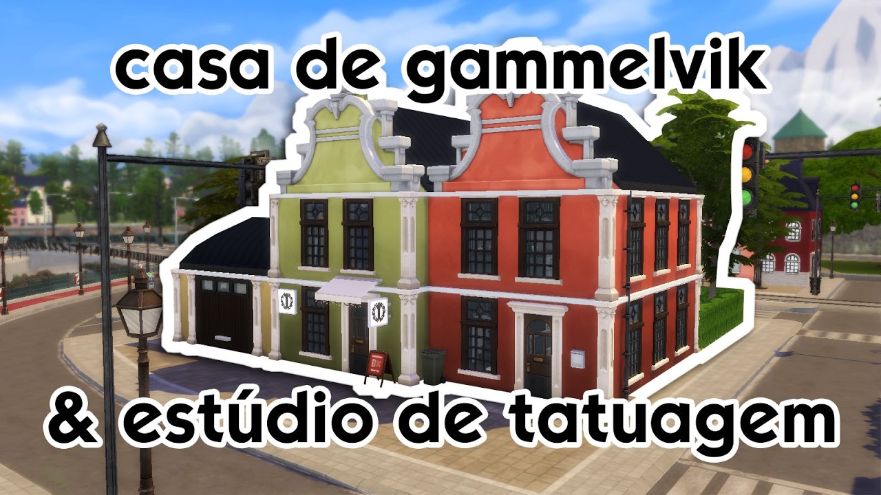 Casa de Gammelvik & Estúdio de Tatuagem | The Sims 4 (sem comentários) | Speedbuild (sem CP)