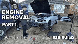 Engine Removal Part 1 (E36 BUILD)