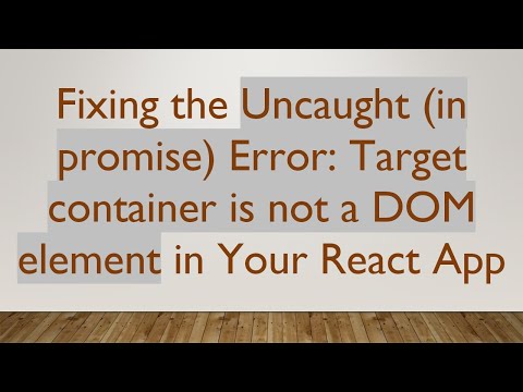 Fixing the Uncaught