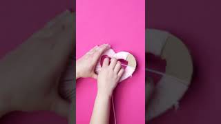 Heart String DIY 💖 Easy Pink Hearts Craft! #shorts #forkids #kidsactivities