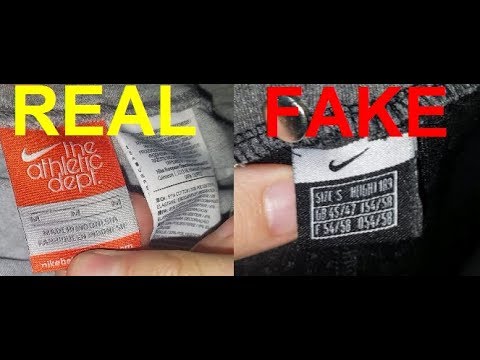 Real vs fake Nike pants. How to spot 