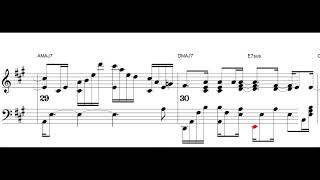 Arthur's theme - jazz standard piano sheet music