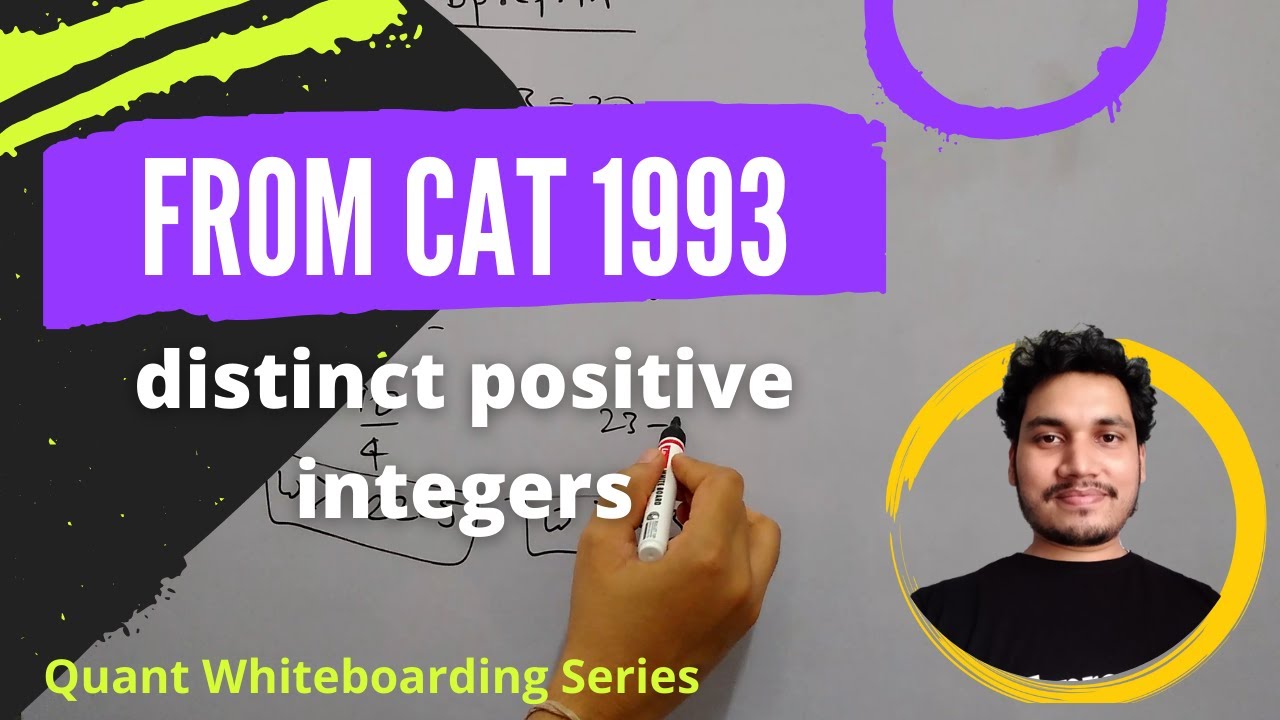 [From CAT 1993] Suppose one wishes to find distinct positive integers x ...