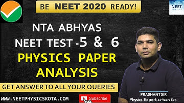 National Test Abhyas |Test 5 & 6 Physics Paper Analysis | NEET PHYSICS | FREE CRASH COURSE NEET2020