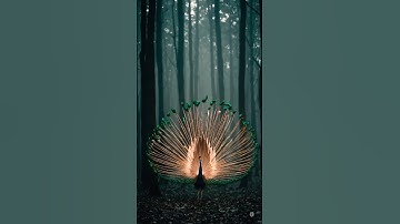 GenAI Art: Mystical Fire Peacock in Motion #shorts #ShortsMagic #VisualASMR #music #technology