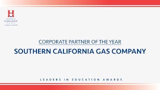 2016 hsf lea corporate partner of the year - southern california gas
company