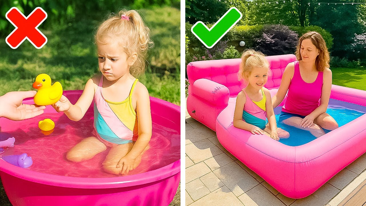 ¡IDEAS GENIALES PARA LA PISCINA EN FAMILIA! Consejos Fáciles para el Verano 🌈👨‍👩‍👧‍👦