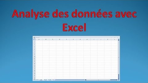 Analyse rapide des données avec Excel 