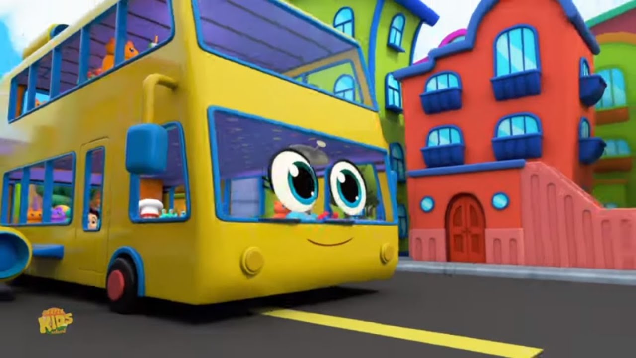 Bus Ka Chakka Ghume Gol Gol बस का चक्का घूमे गोल Hindi Rhymes Wheels on the Bus in Hindi