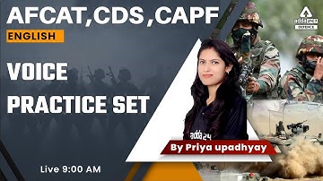 AFCAT 2 2022 | Voice Practice Set for AFCAT, CDS, CAPF | By Priya Upadhyay