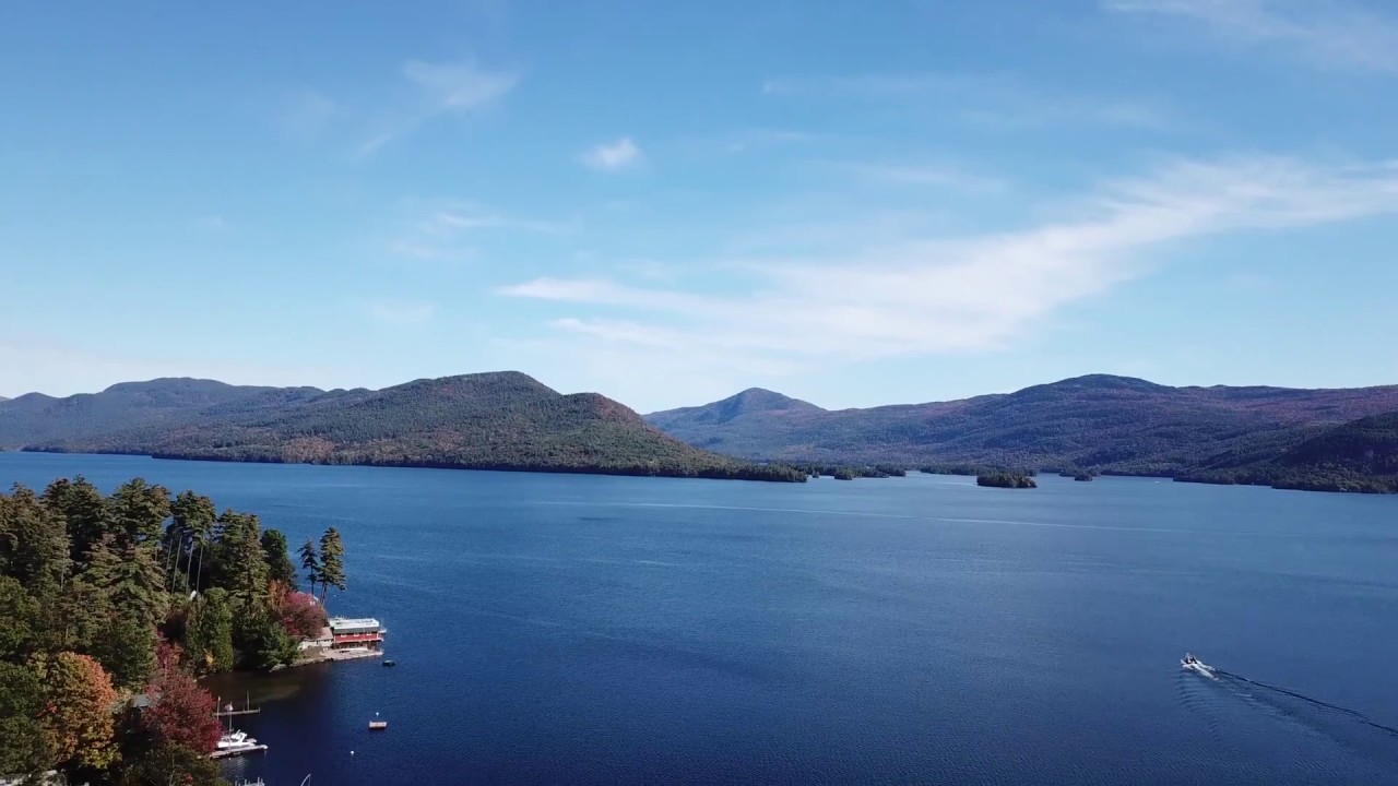 Lake George drone footage from Bolton Landing
