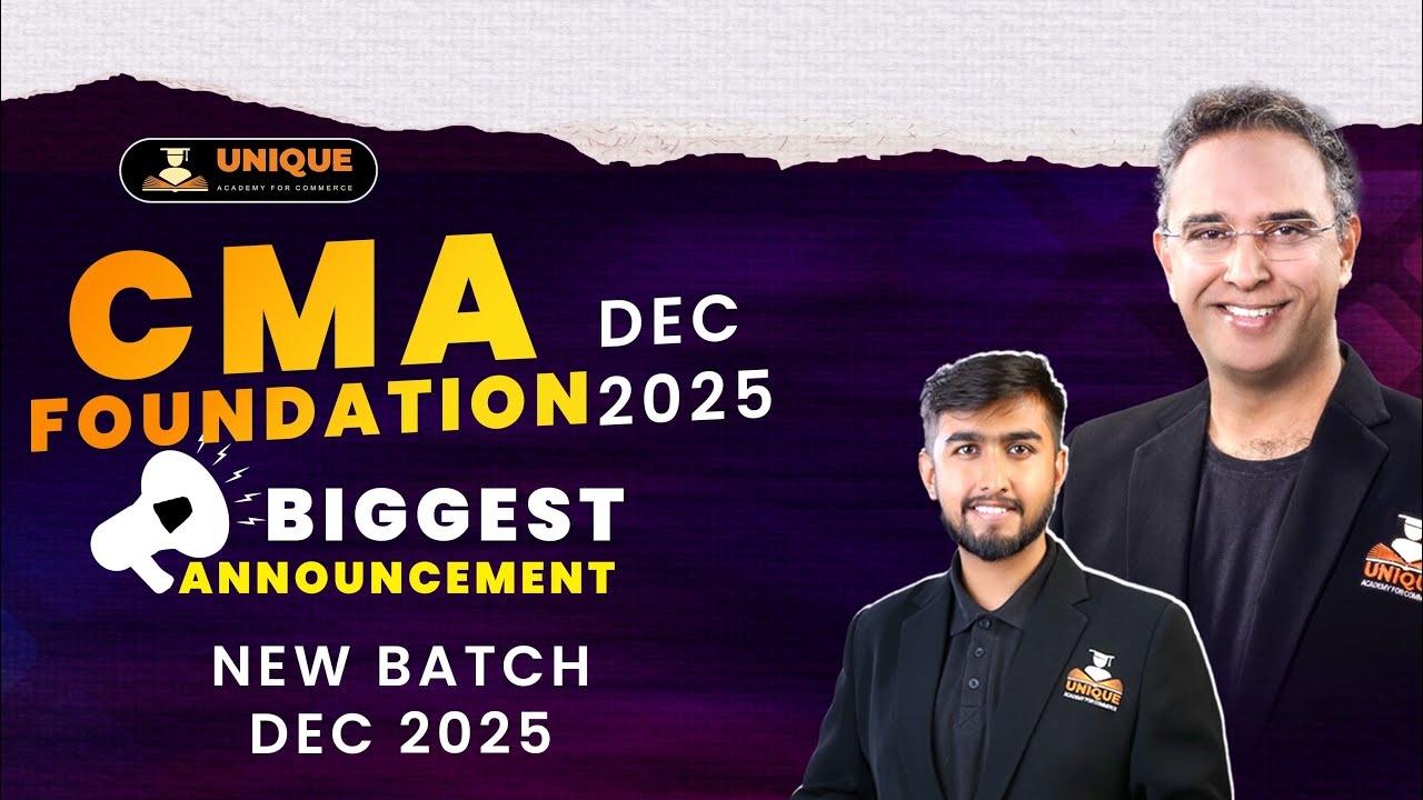 CMA FOUNDATION - GRAND ANNOUNCEMENT NEW BATCH DEC 2025 | - YouTube