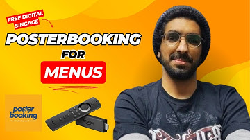 Displaying menus in food chains using posterbooking free digital signange with a firestick