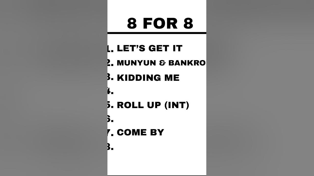 Day 38 of 44: Posting Every Day Until My Music Project Drops #8for8 #tracklist