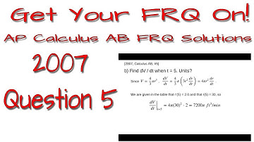 AP Calculus AB - 2007: #5