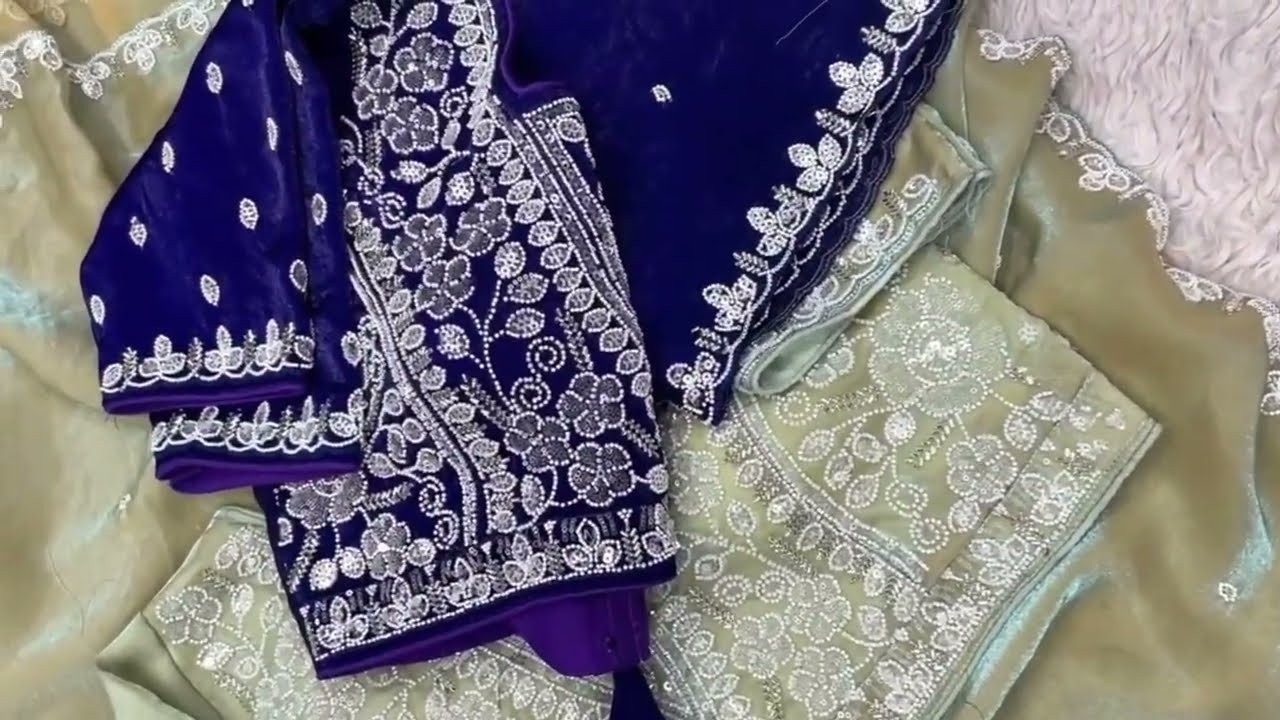 🔥 New Fandy Satin Saree | Khatli Cutdana Handwork | Stitched Blouse | Party Wear Saree 2026
