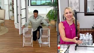 Mikasa 4-Tier Metal Flip Storage Rack on QVC
