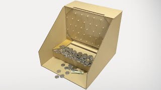 How To Make Coin Pusher Game From Cardboard At Home