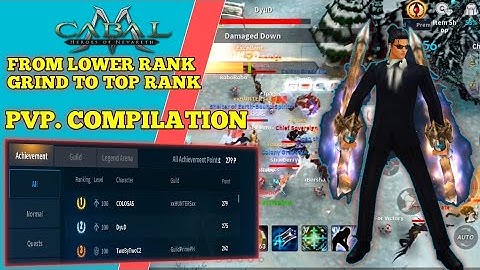 PVP COMPILATION GLADIATOR FROM LOWER RANK GRIND TO TOP RANK | CABAL MOBILE  TIPS NO. 31