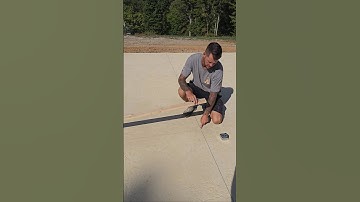 Cutting a circle into concrete for under $20 or less. #concrete #construction #tips #shorts #fyp