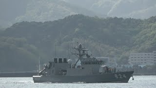 M210418A 海上自衛隊舞鶴基地 ミサイル艇『はやぶさ』 出港