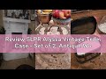 Review SLPR Alyssa Vintage Train Case - Set of 2, Antique Wooden Storage Boxes with Hinged Lids, Old