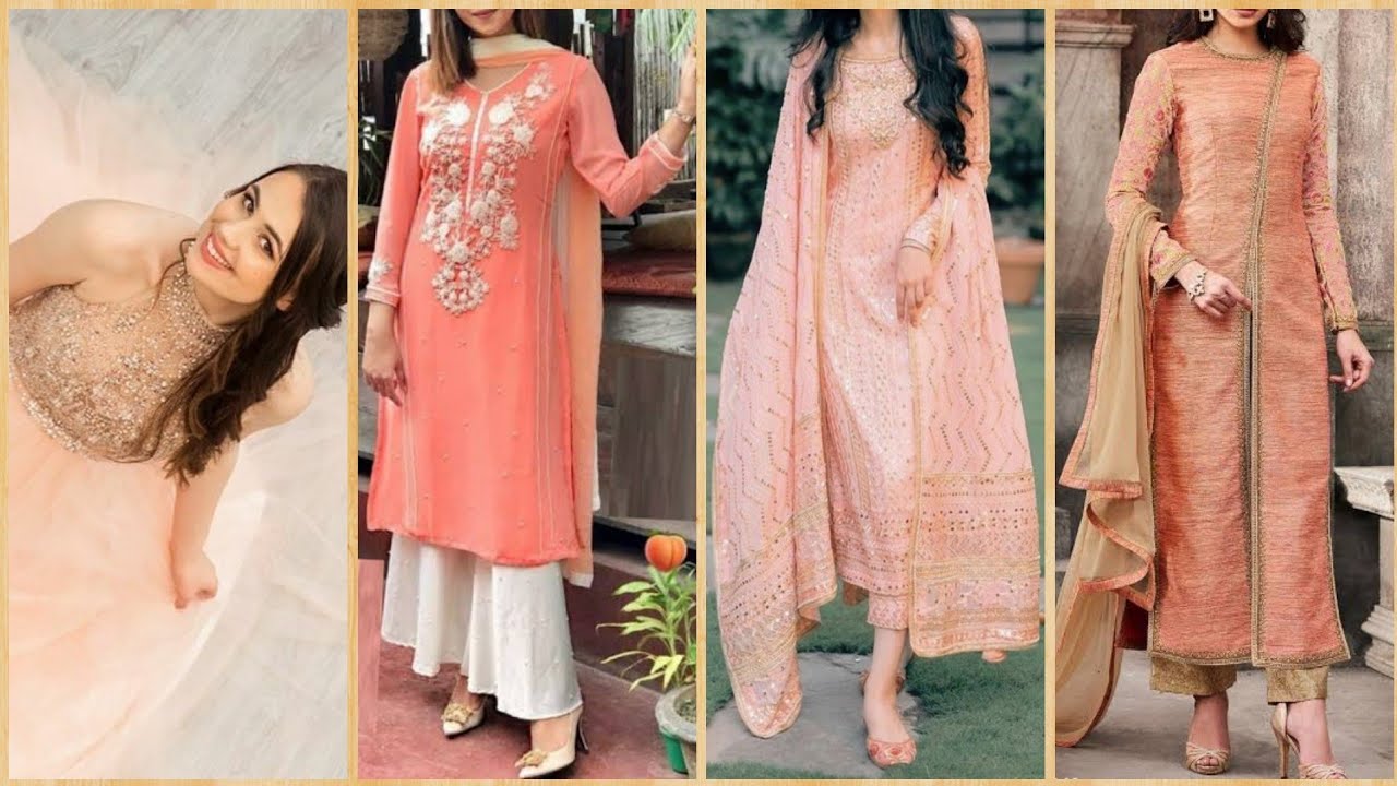 Peach Color Dress Designs For Formal Wear|Formal DressFor wedding in Peach Color|peach color dress