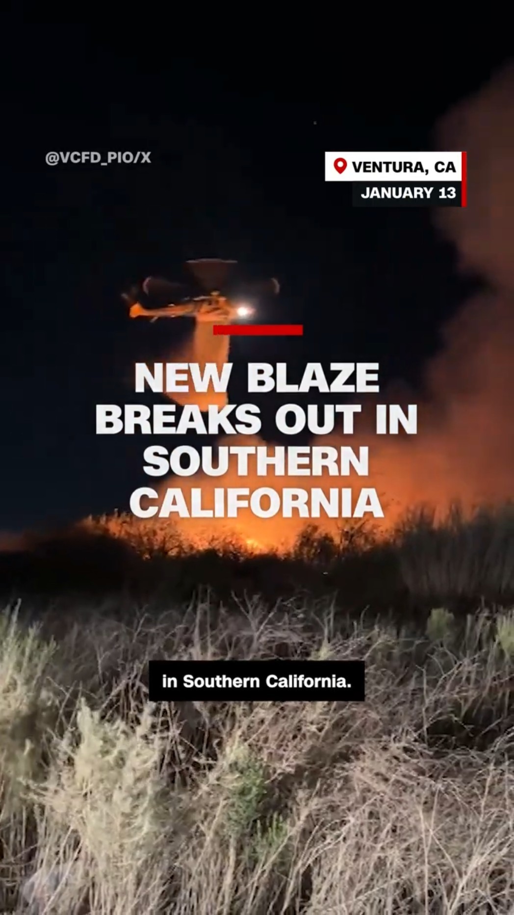 New blaze breaks out in Southern California