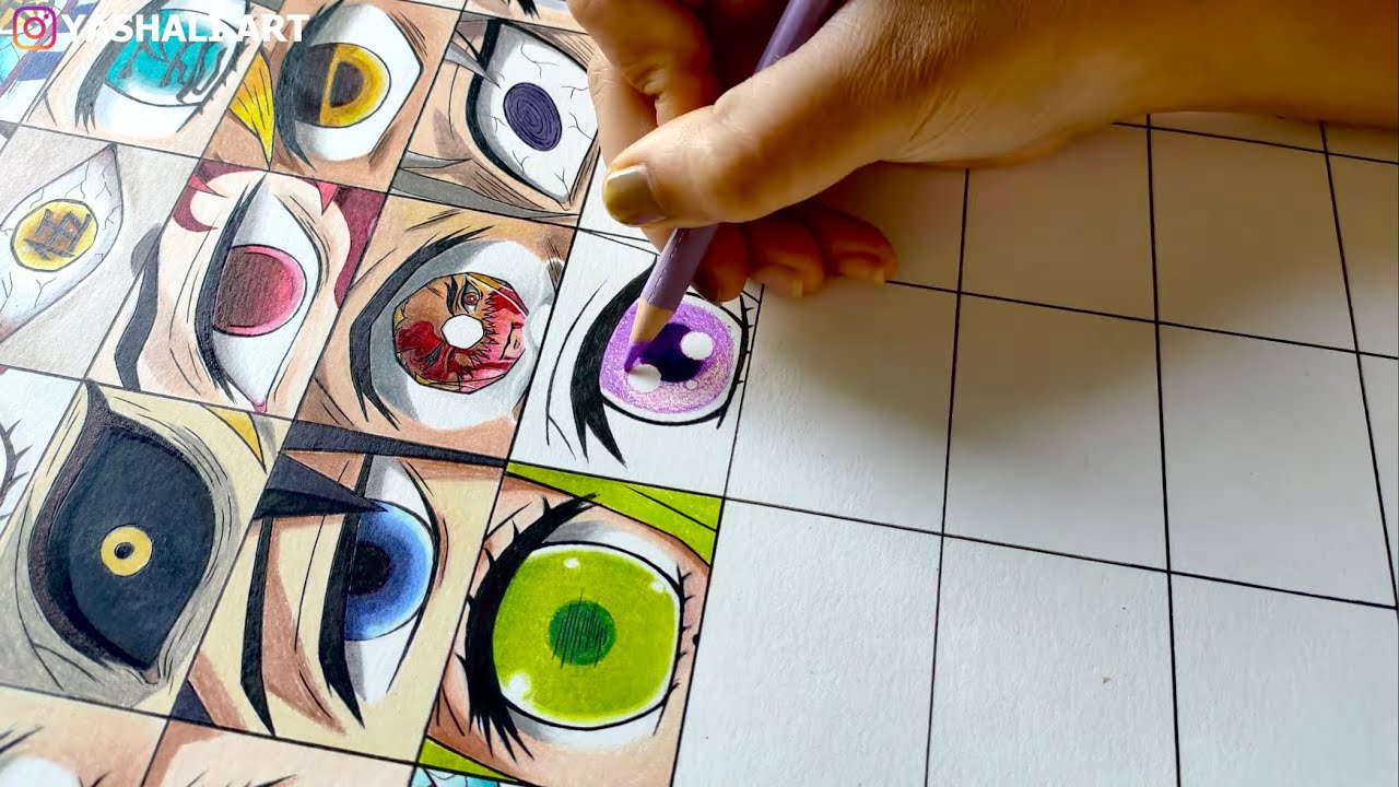 DRAWING DEMON SLAYER 45 EYES SERIES ARTWORK 🔥😍 