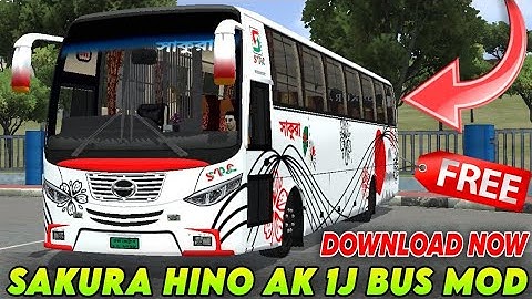RELEASED HINO AK 1J SAKURA BUS MOD FOR BUSSID.HINO AK 1J BUS MOD.SAKURA NON AC BUS MOD.MOD BUSSID.