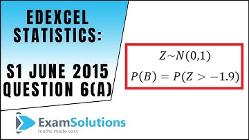 Edexcel Statistics S1 June 2015 Q6(a)(ii) : ExamSolutions Maths Revision