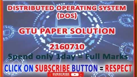 Message Passing and Related Issues | DOS | GTU