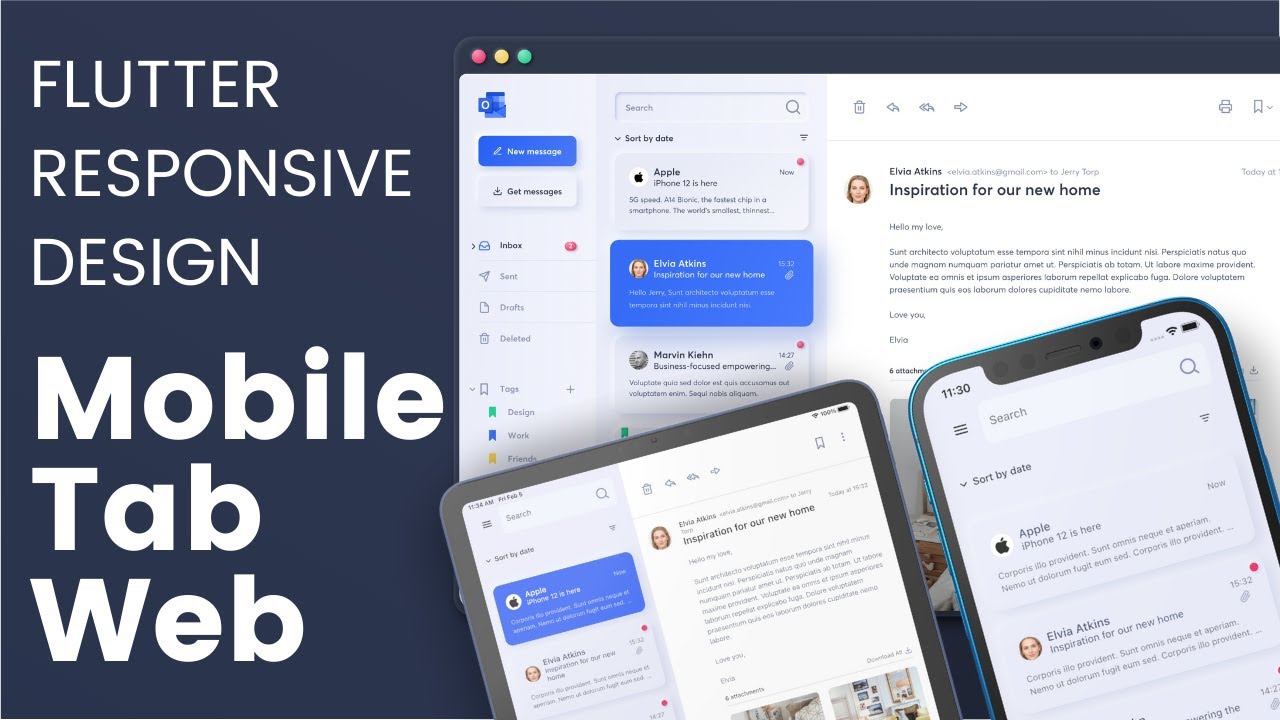 responsive web design ตัวอย่าง New Update Flutter Fully Responsive Design for Web, Tab and Mobile