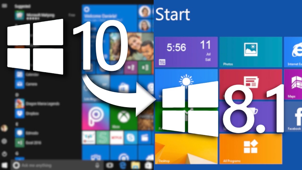 Windows 10 Transformed into Windows 8.1 - YouTube