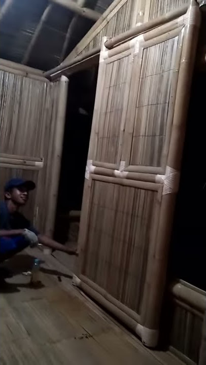 Pintu Seliding bambu