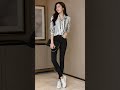 Looking for a classy black and white outfit combo for girls? 🤍🖤 here it is#simplelook #akstylehub