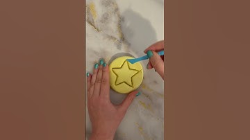 Squid Game Star air dry clay dalgona cookie #shorts #squidgamedalgona #airdryclay