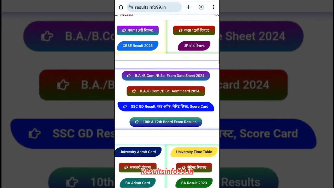BA BSc BCom Time Table 2024 // BA Date Sheet 2024 