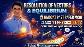 Resolution of vectors in detail with related NMDCAT McQ with answers|shahzeb physics academy 🫰💯