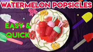 Watermelon Popsicles Recipe | Summer Special Popsicle | Tarbooz Ka Gola Ganda | English Subtitles