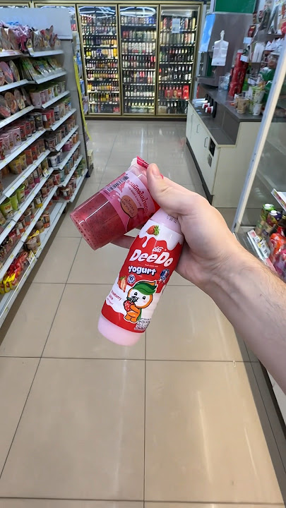 Mixed Desserts & Strawberry Yogurt #shorts #asmr #asia #drink #howto #challenge #thailand #ice